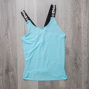 Nike Pro Womens Icon Clash Elastkia Dri-Fit Racerback Tank Top Teal - Size Med